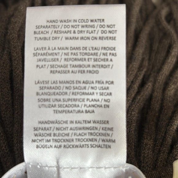 Minnie Rose Fringed Cotton Hankie Poncho in Chocolate Brown - One Size - Picture 6 of 6